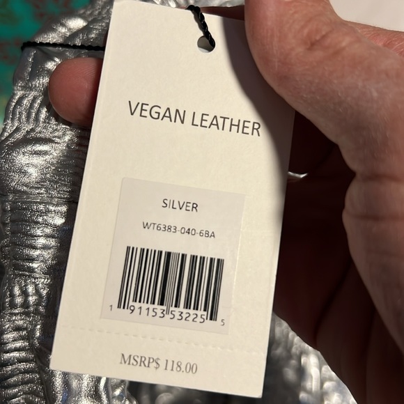 NWT JASON WU Silver Metallic and wild lime hand bag. - Picture 12 of 16